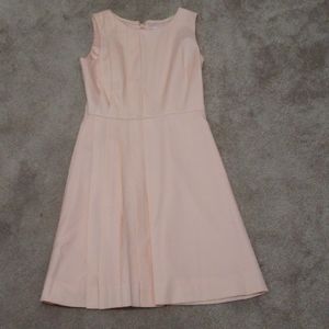Jcrew 00P petite pleated peach pink dress